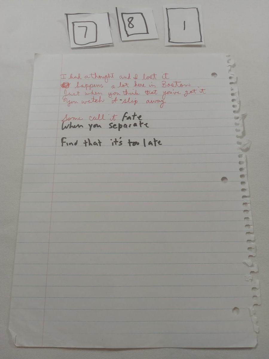 Item 781 — I had a thought and I lost it, it happens a lot here in Boston, picture 1 of 2