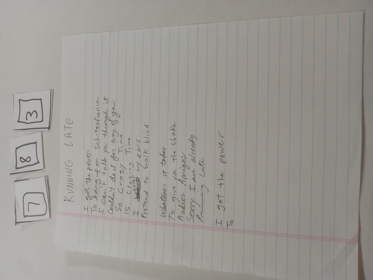 Item 783 — RUNNING LATE, I got the power, to hang up on Schitzofrenia, picture 1 of 2