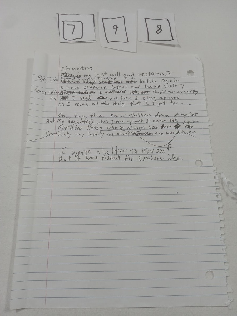 Item 798 — I'm writing my last will and testament, picture 1 of 1