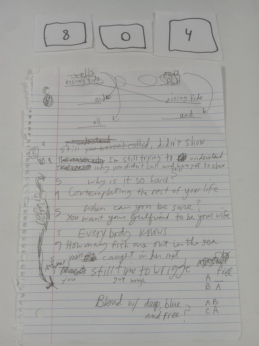 Item 804 — I understand, still you haven't called, didn't show, picture 1 of 3