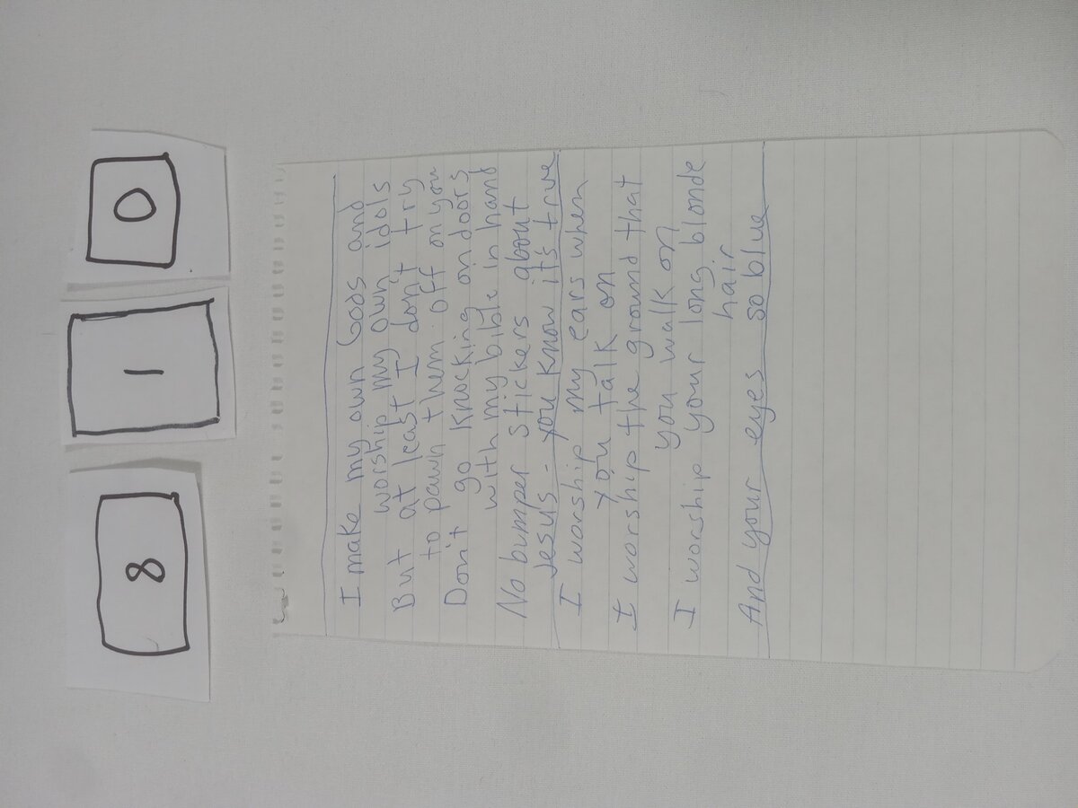 Item 810 — I make my own gods and, picture 1 of 1