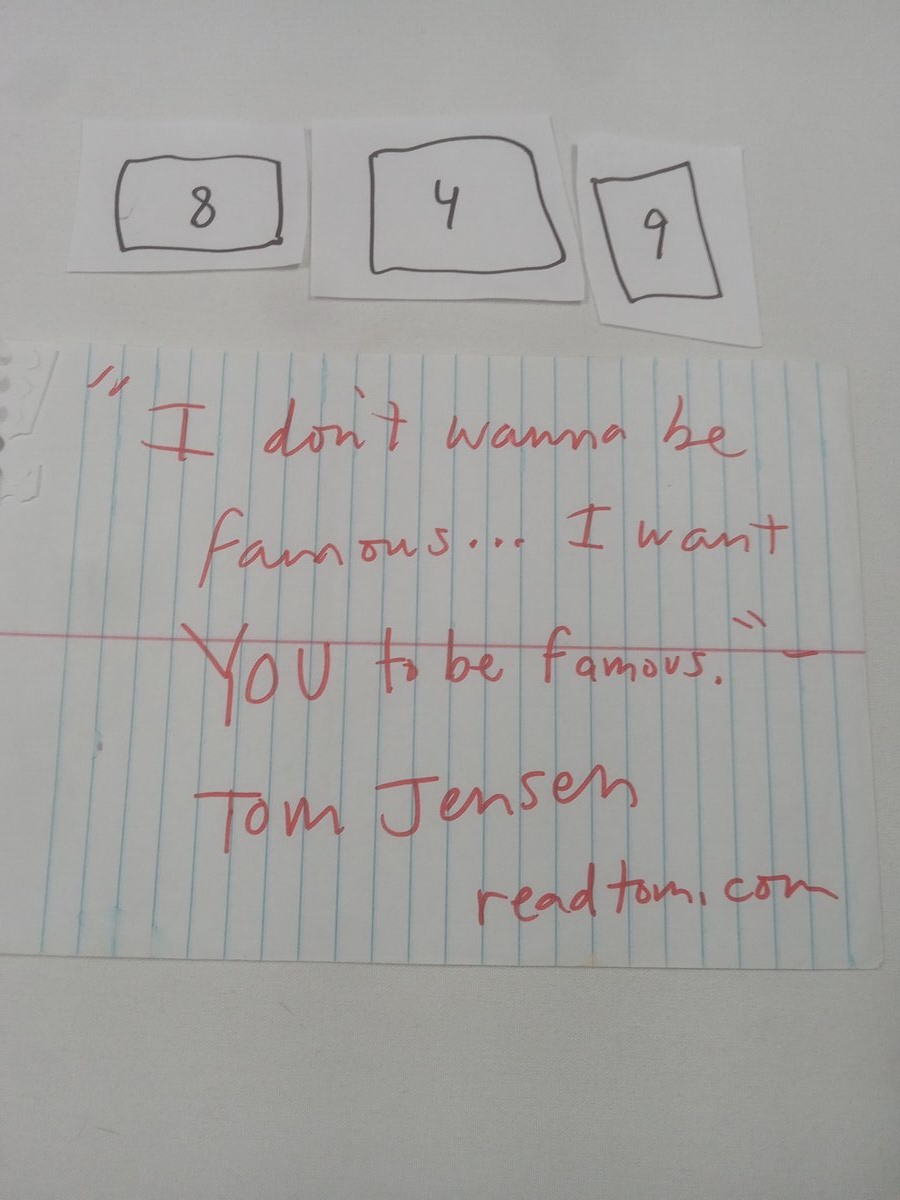 Item 849 — I Don't Wanna Be Famous, picture 1 of 1