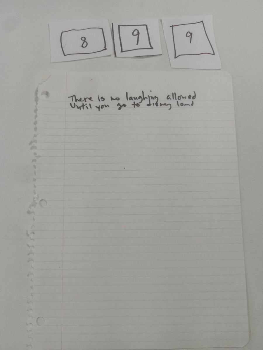 Item 899 — There is no laughing allowed, picture 1 of 2