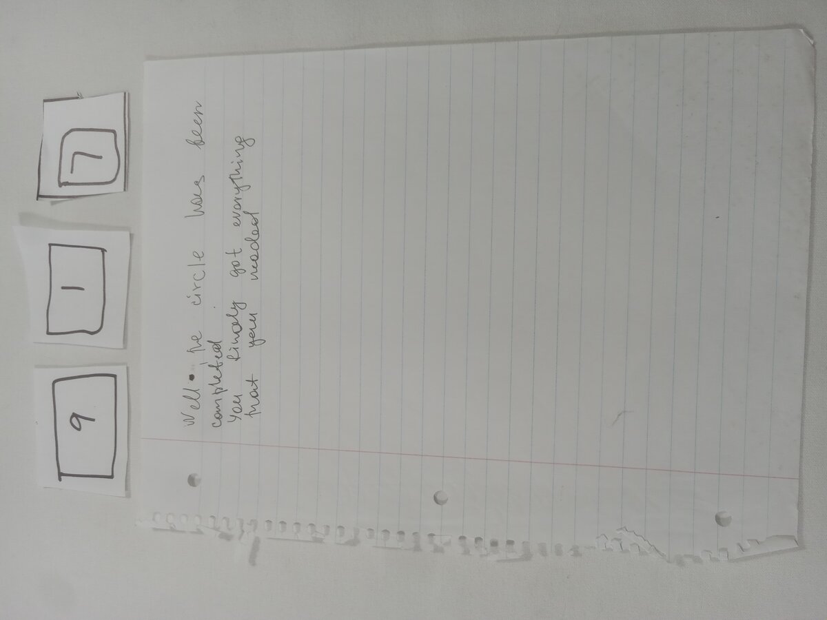 Item 917 — Well. The circle has been completed., picture 1 of 2
