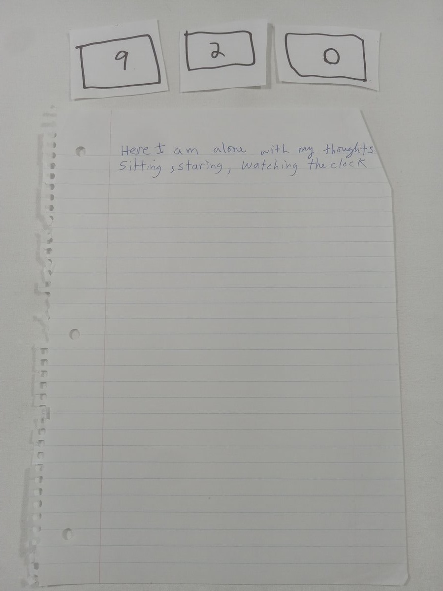 Item 920 — Here I am alone with my thoughts, picture 1 of 2