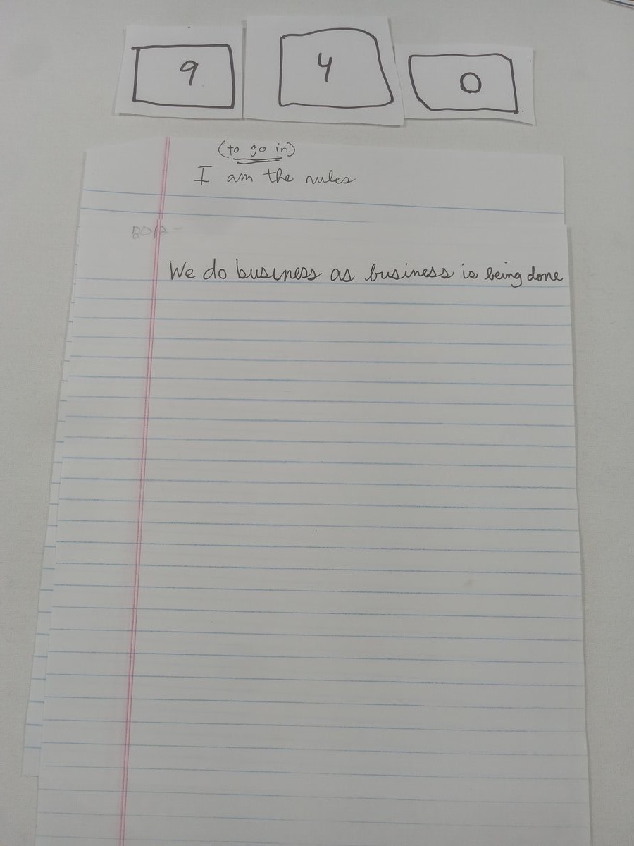 Item 940 — I am the rules, picture 1 of 3