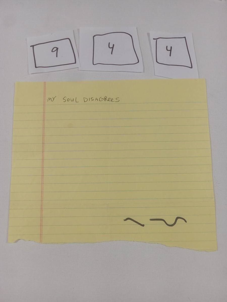 Item 944 — MY SOUL DISAGREES, picture 1 of 1