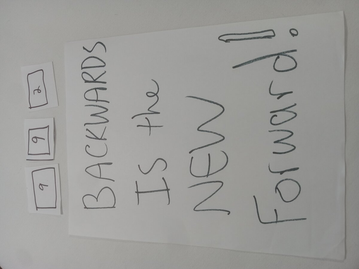 Item 992 — BACKWARDS IS the NEW Forward!, picture 1 of 2