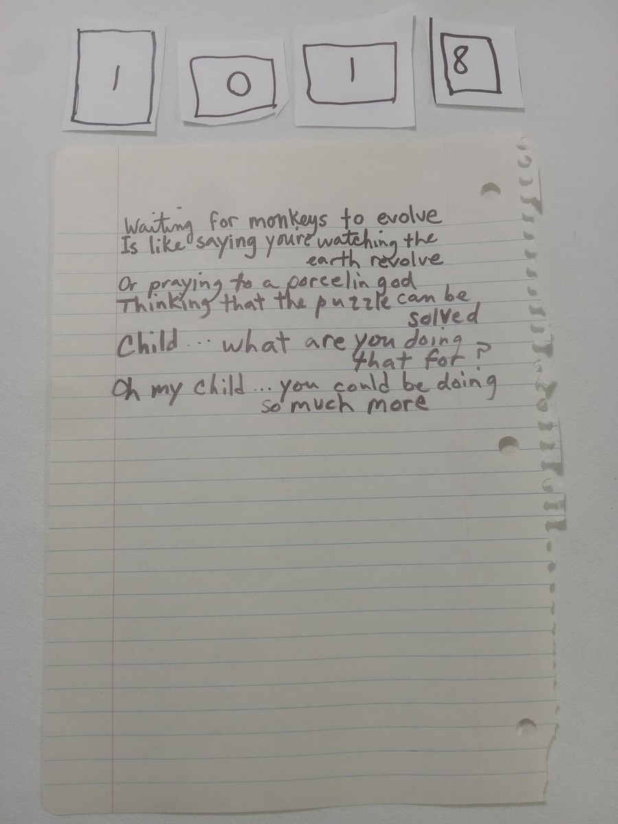 Item 1018 — Waiting for monkeys to evolve, picture 1 of 1