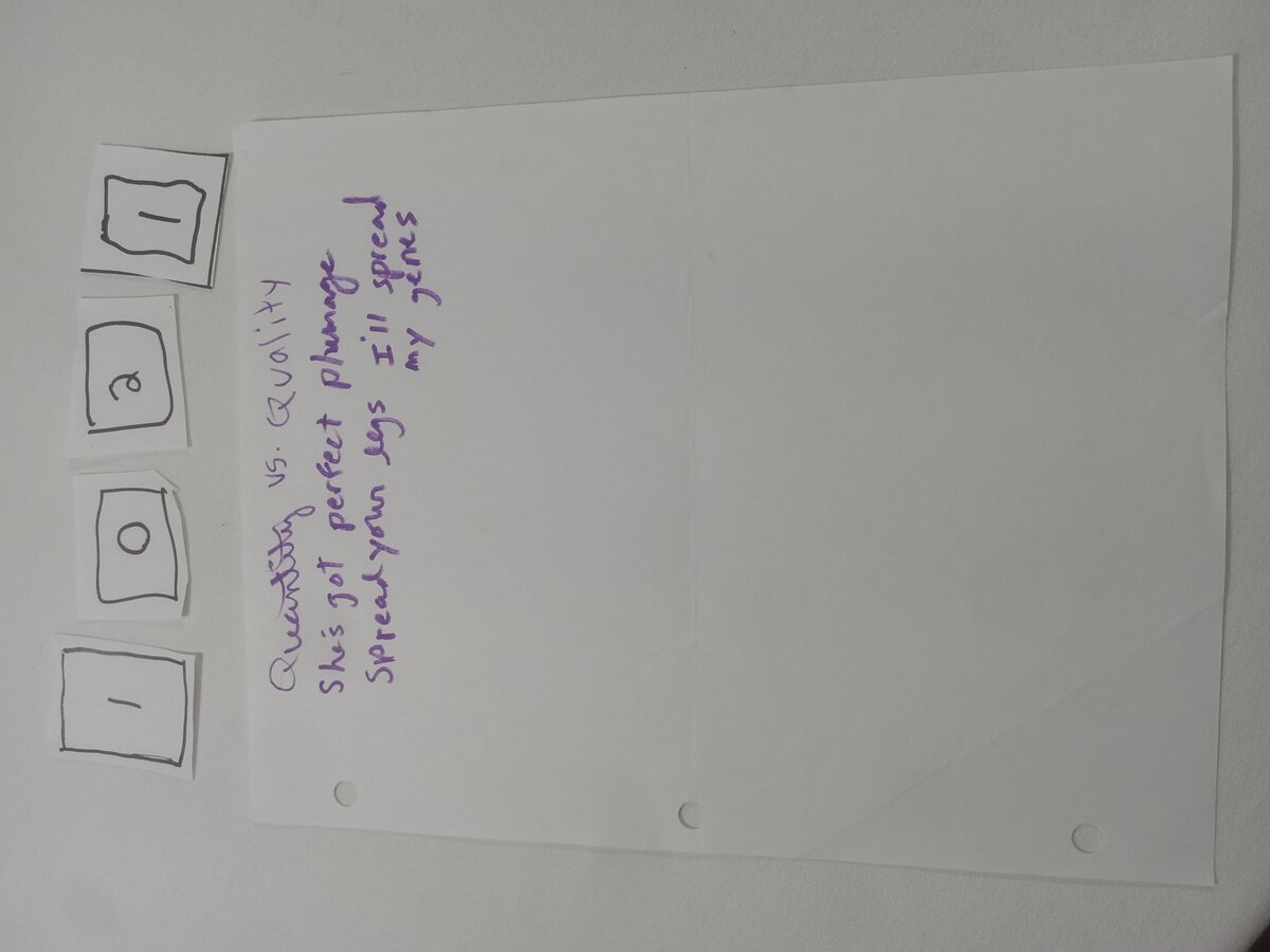 Item 1021 — Quantity vs. Quality, picture 1 of 2