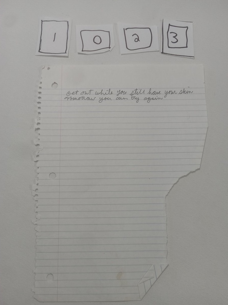 Item 1023 — Get out while you still have your skin, picture 1 of 2