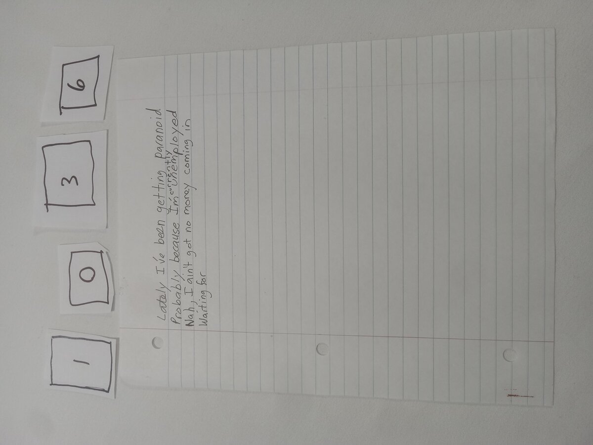 Item 1036 — Lately I've been getting paranoid, picture 1 of 2