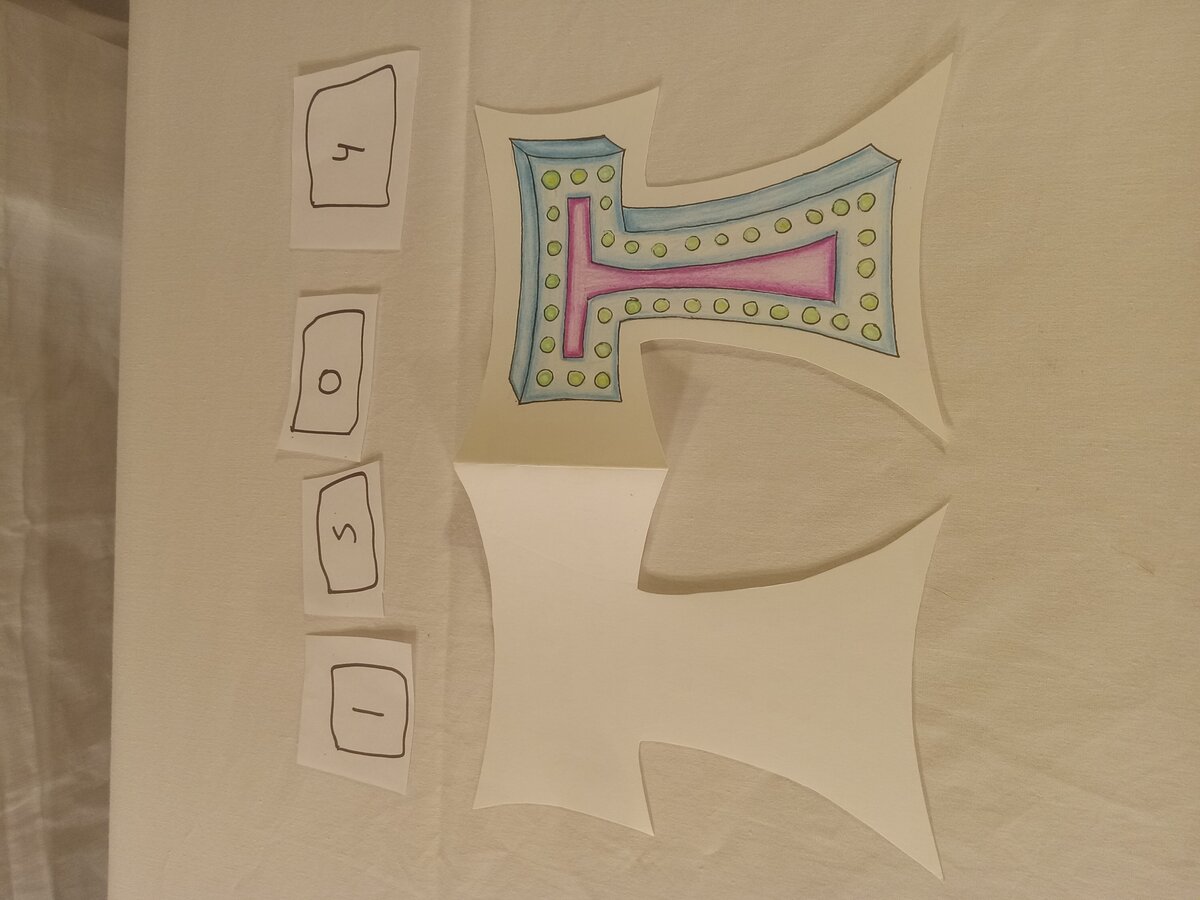 Item 1504 — LETTER T ARTWORK, picture 1 of 2