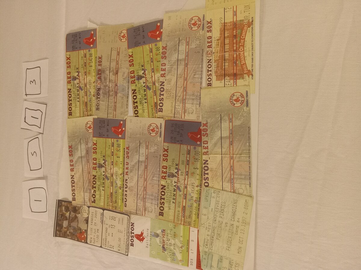 Item 1513 — BOSTON RED SOX TICKET STUB COLLECTION, picture 1 of 1