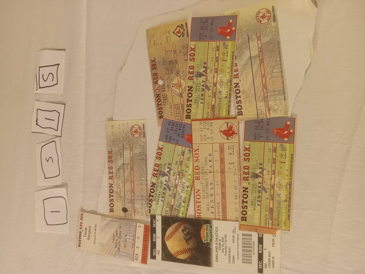 Item 1515 — Boston Red Sox Ticket Stubs (group 1515), picture 1 of 1