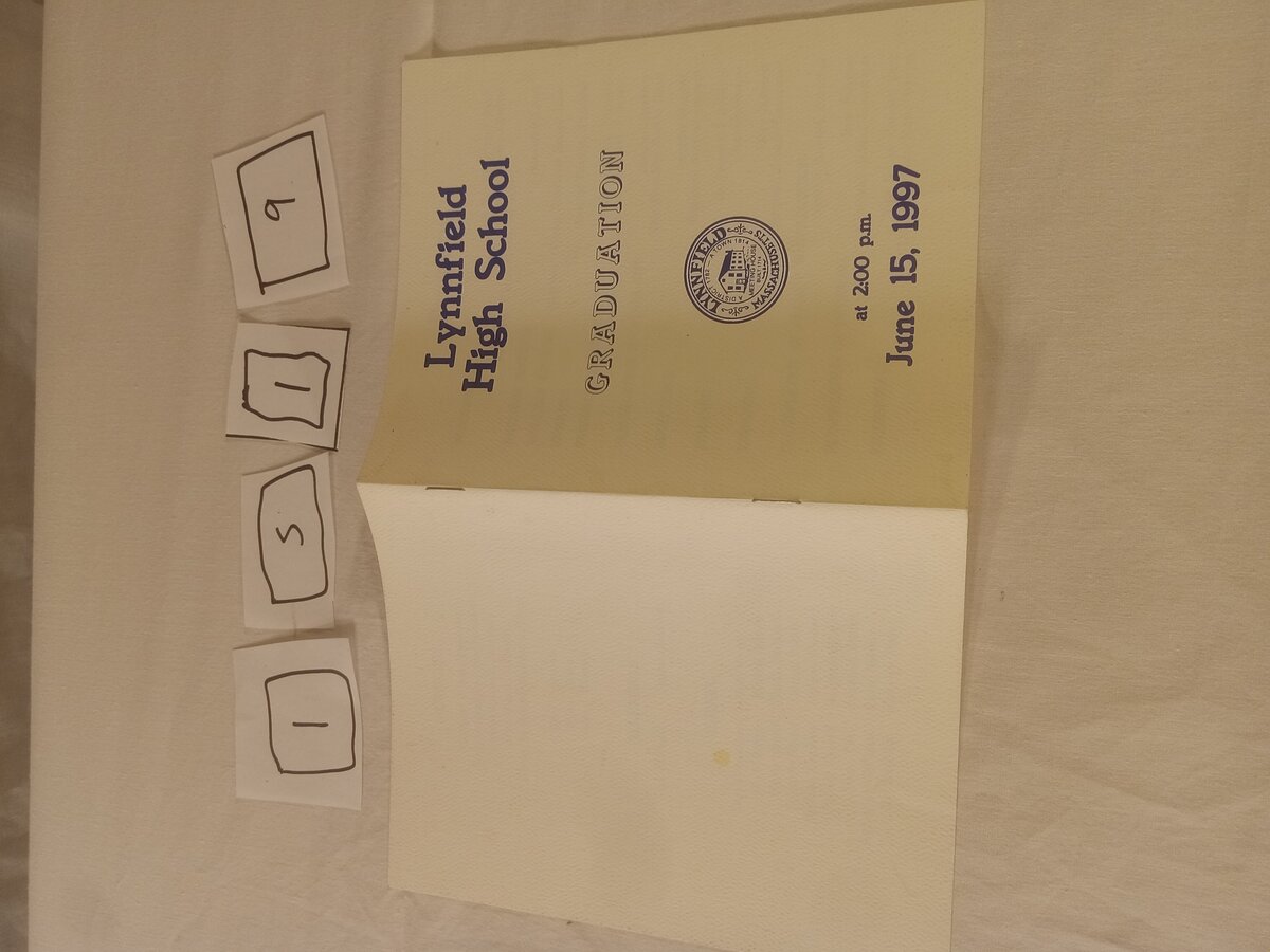 Item 1519 — Sports Ticket Stub Collection And Lynnfield HS 1997 Graduation Program, picture 2 of 5