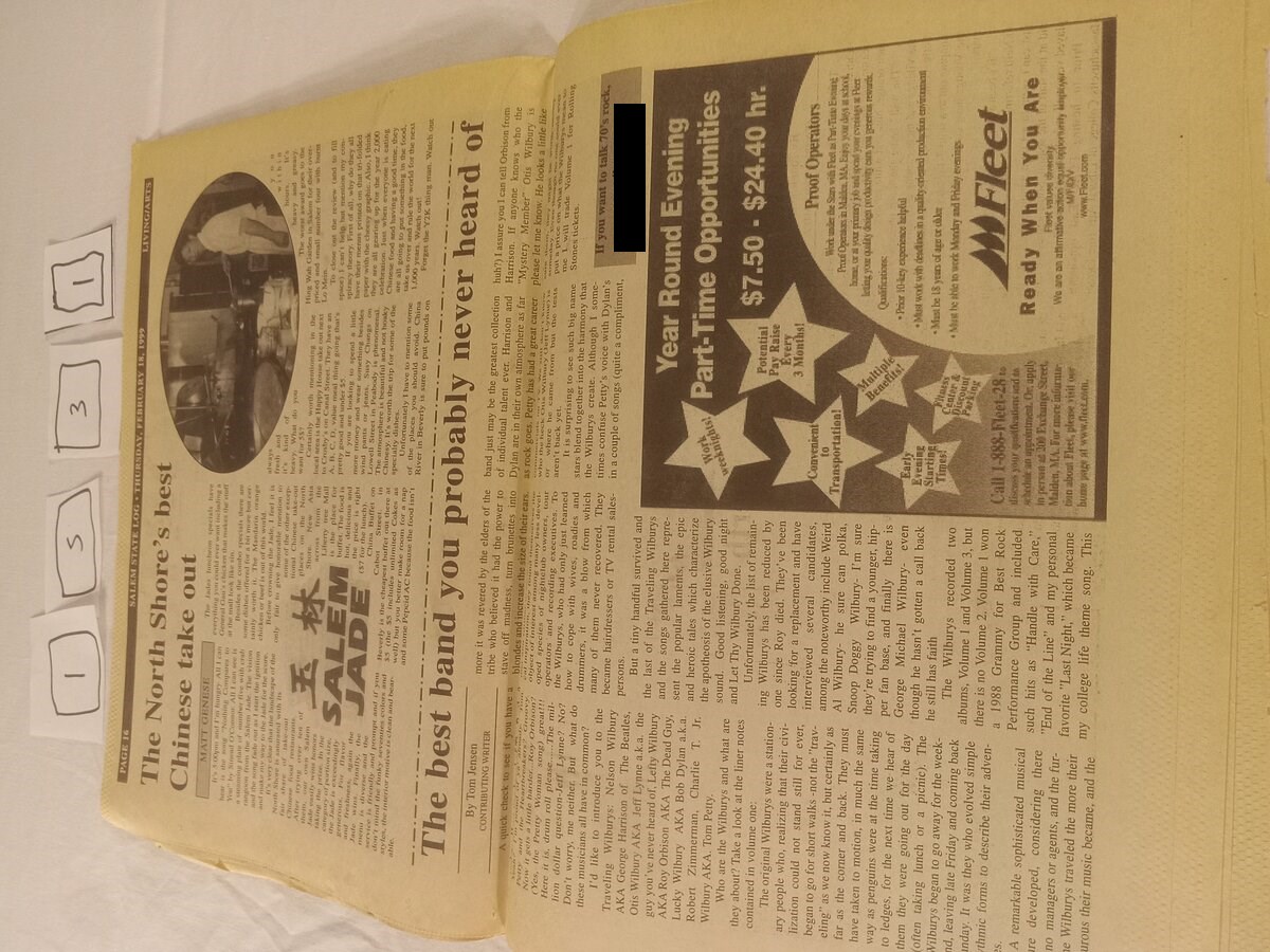 Item 1531 — Salem State Log Newspaper - February 18, 1999, picture 1 of 3