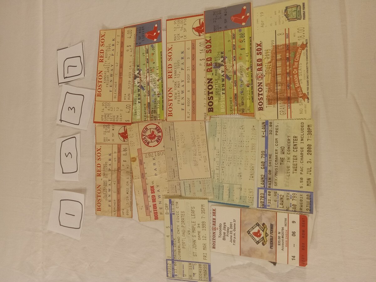 Item 1537 — Red Sox And Concert Ticket Stubs - The Who And Toronto Blue Jays, picture 1 of 1