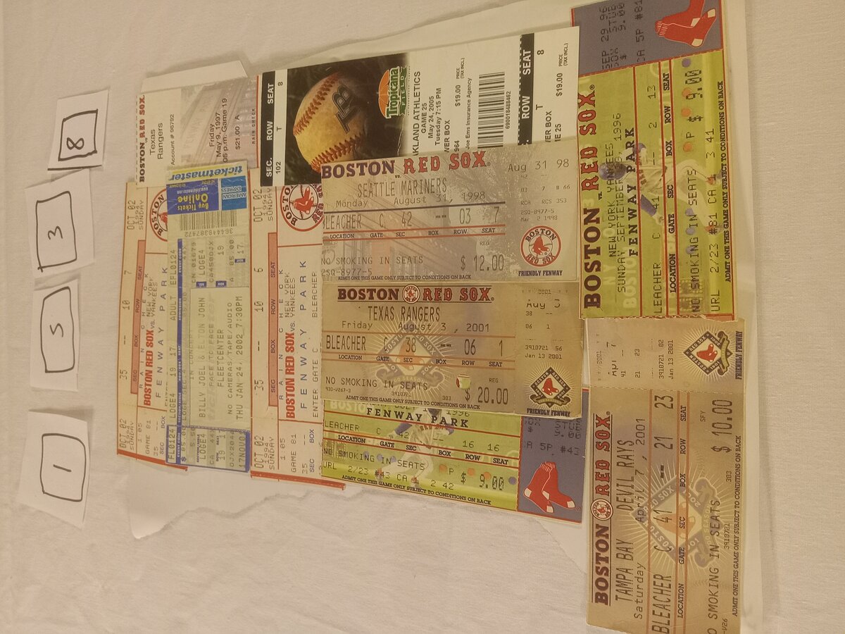 Item 1538 — Ticket Stubs - Billy Joel, Tampa Bay Devil Rays And Oakland Athletics, picture 1 of 1