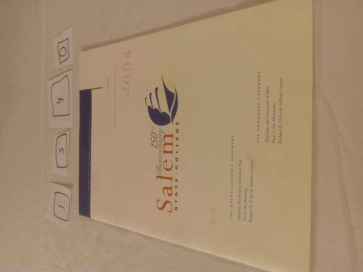 Item 1540 — Salem State College Commencement Program, Class of 2004, picture 1 of 4