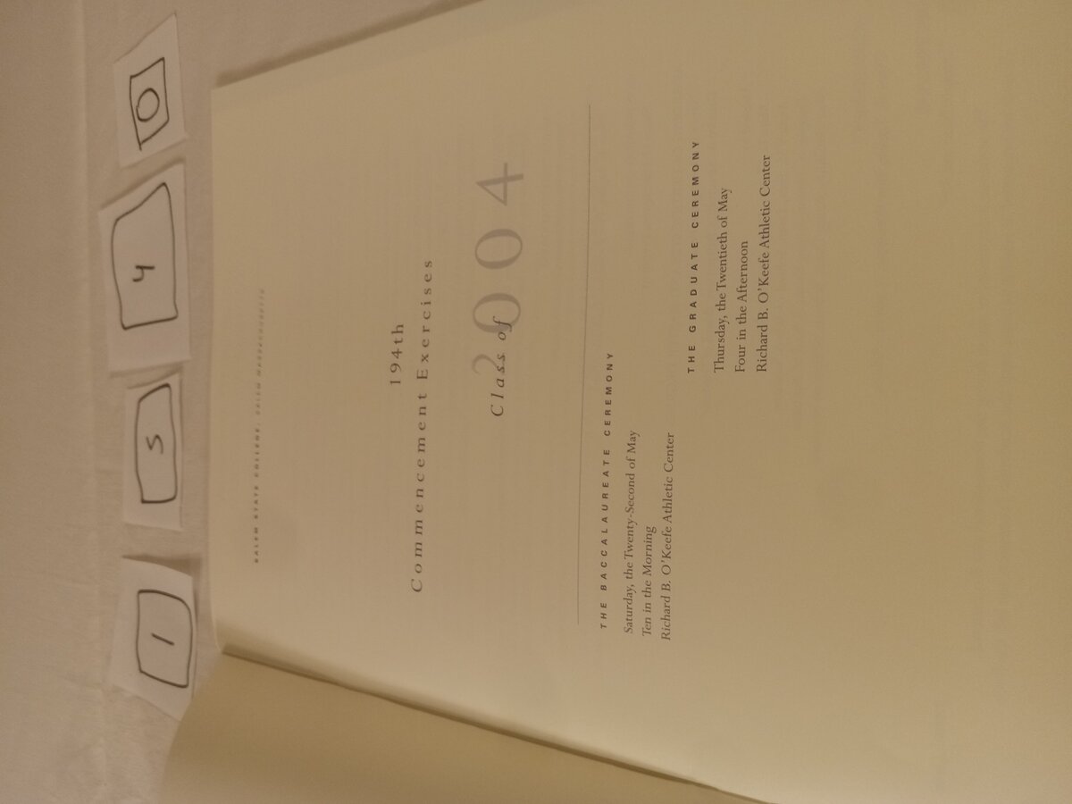 Item 1540 — Salem State College Commencement Program, Class of 2004, picture 2 of 6