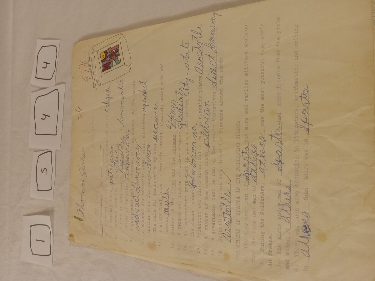 Item 1544 — Social Studies Worksheet - Ancient Greece And Rome, picture 1 of 2
