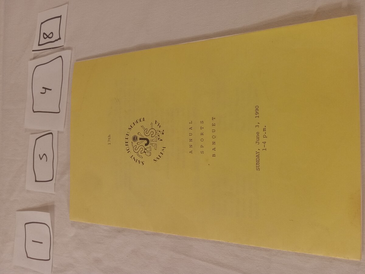 Item 1548 — St Joseph School 17th Annual Sports Banquet Program, picture 1 of 1