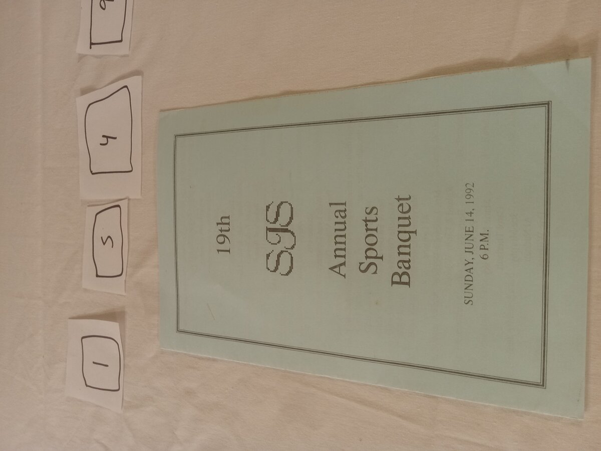 Item 1549 — SJS 19th Annual Sports Banquet Program, picture 1 of 1