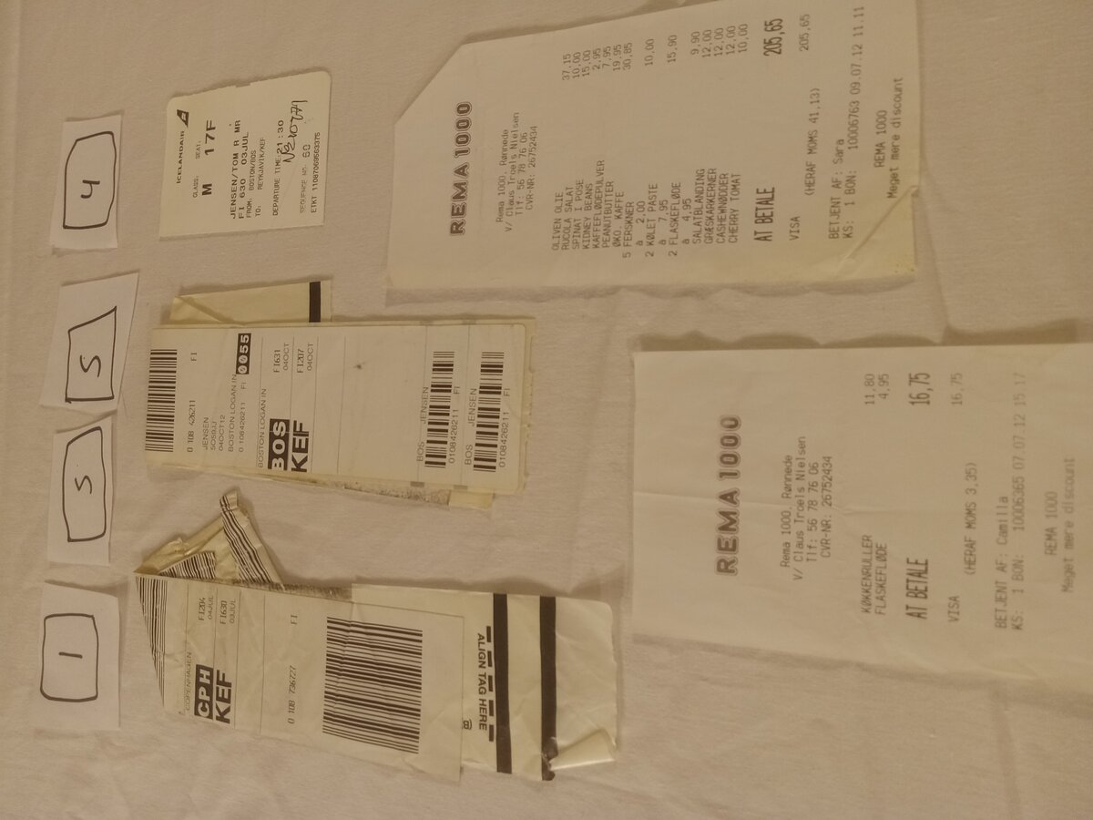 Item 1554 — Iceland And Scandinavia Travel Papers - Icelandair Boarding Passes, Bag Tags And REMA 1000 Receipts, picture 1 of 5