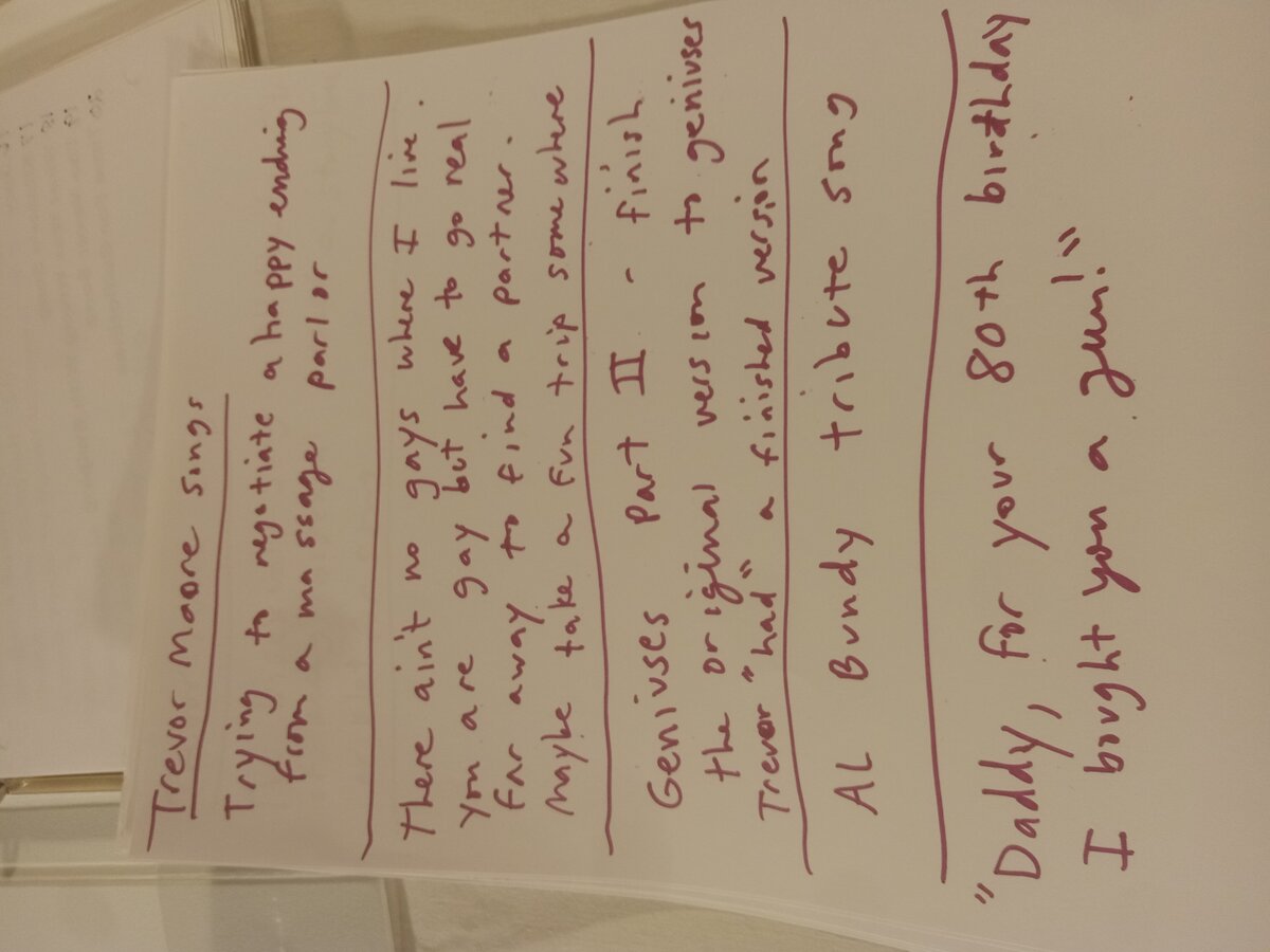 Item 1559 — BINDER - 'TREVOR MOORE LYRICS', picture 9 of 23