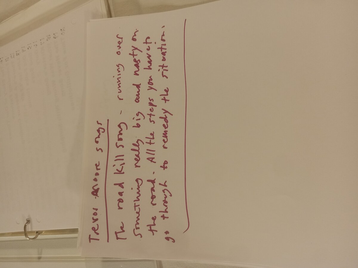 Item 1559 — BINDER - 'TREVOR MOORE LYRICS', picture 11 of 23