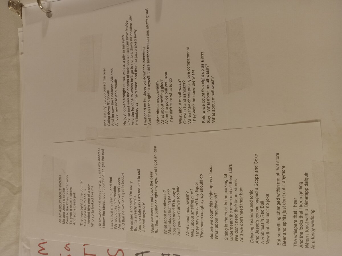 Item 1559 — BINDER - 'TREVOR MOORE LYRICS', picture 17 of 23