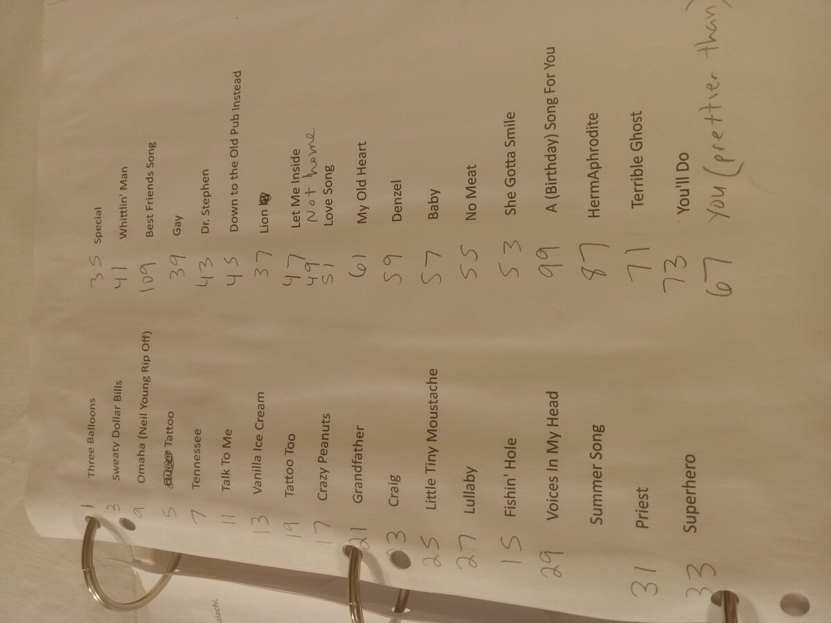 Item 1560 — Stephen Lynch Lyrics Binder, picture 3 of 12