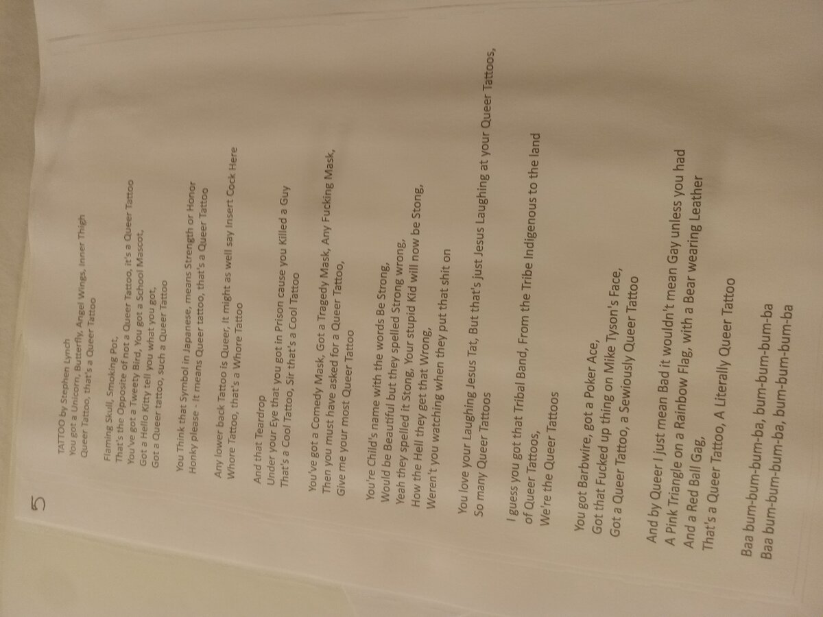 Item 1560 — Stephen Lynch Lyrics Binder, picture 8 of 12