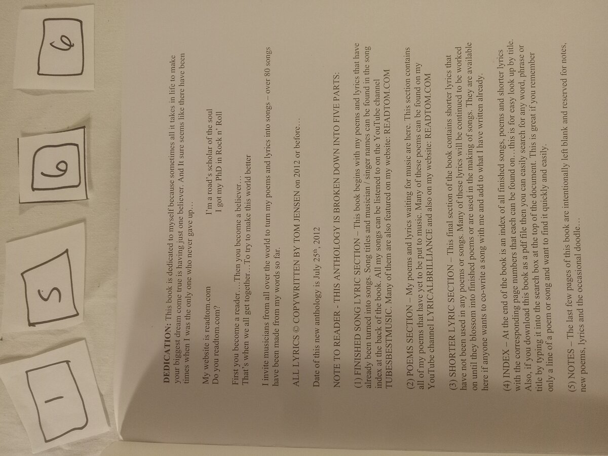 Item 1566 — Song Lyrics & Poems, picture 2 of 6