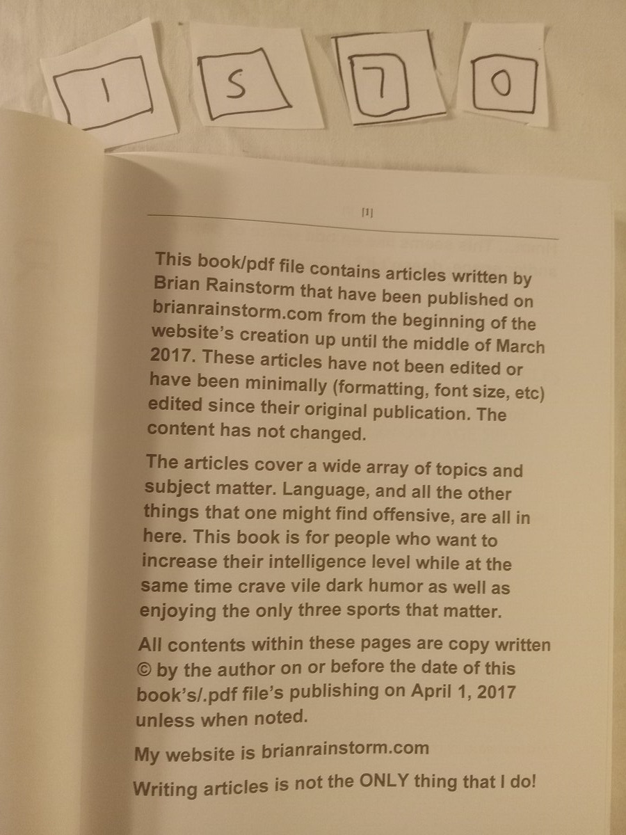 Item 1570 — Articles By Brian Rainstorm (Book) With Songs For A Lady First Demo CD-R, picture 1 of 14
