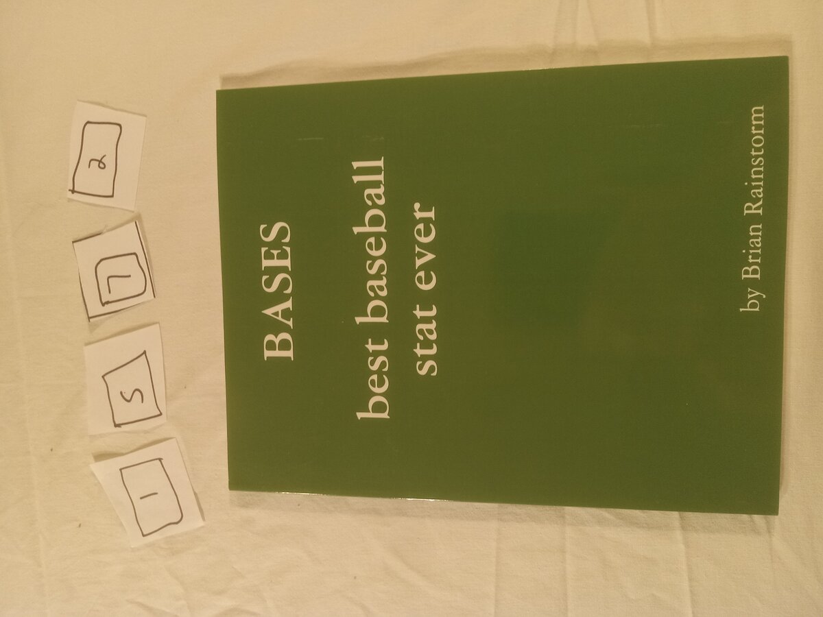 Item 1572 — BASES - Best Baseball Stat Ever by Brian Rainstorm (Book) With Songs For A Lady First Demo CD-R, picture 1 of 8