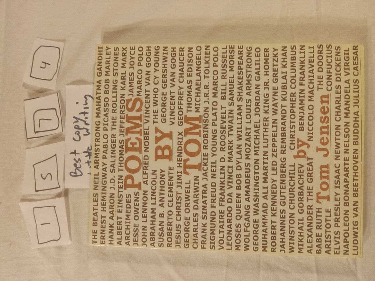 Item 1574 — Poems By Tom (2007) Book With Songs For A Lady First Demo CD-R, picture 5 of 6