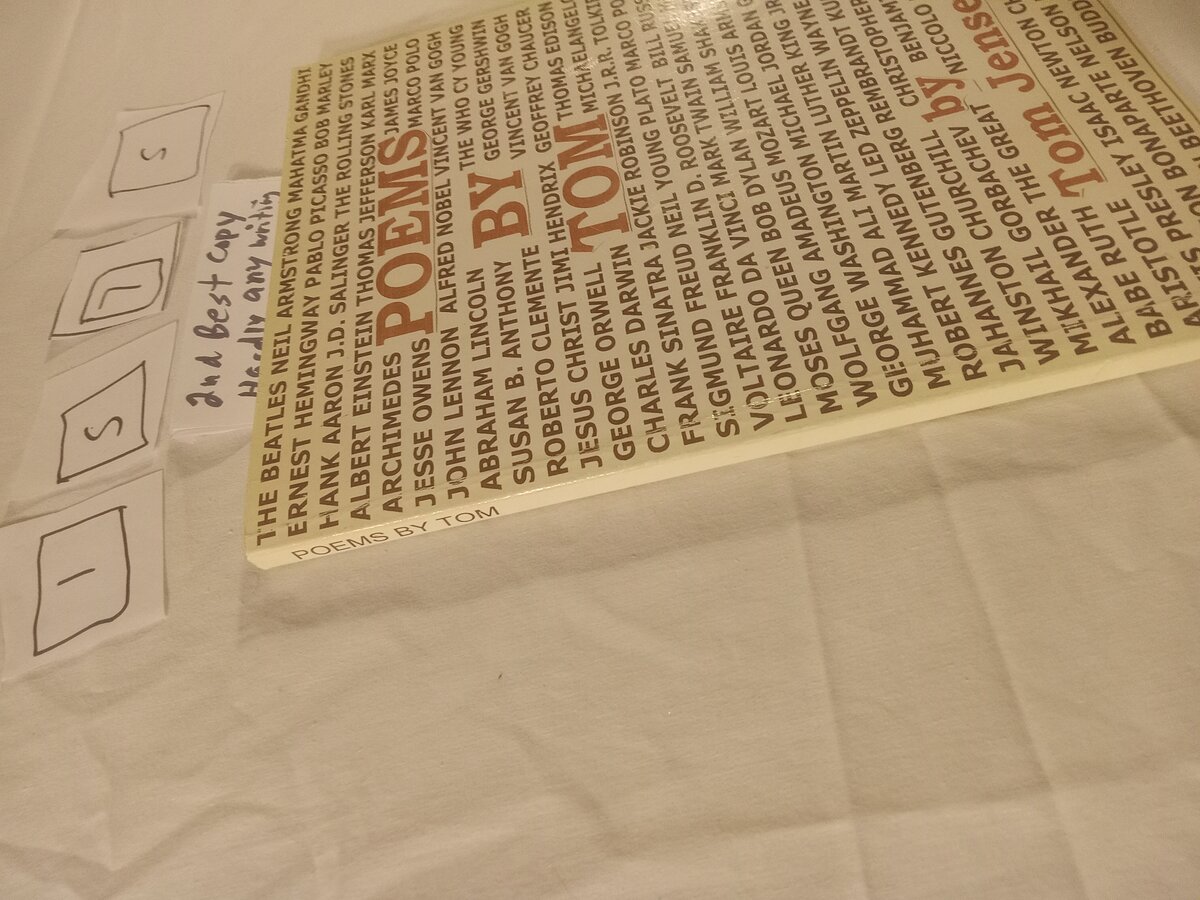 Item 1575 — POEMS BY TOM - 2nd best copy, picture 3 of 7