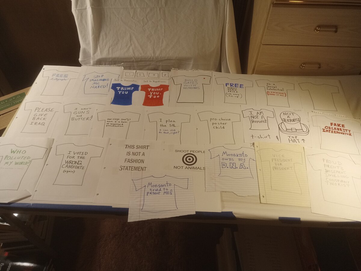Item 1598 — T-SHIRT SLOGAN SHEETS - 10 HANDWRITTEN PAGES, picture 26 of 26