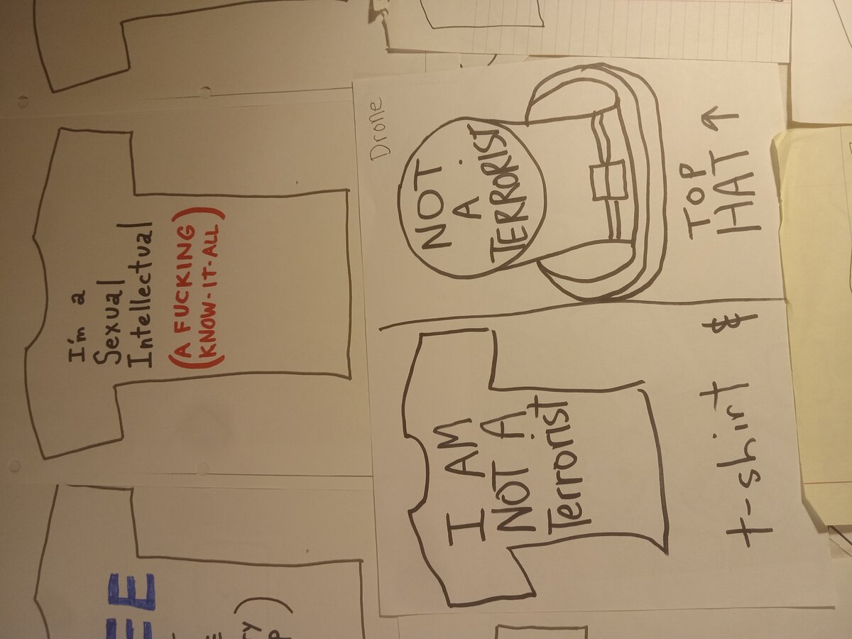 Item 1598 — T-SHIRT SLOGAN SHEETS - 10 HANDWRITTEN PAGES, picture 12 of 26