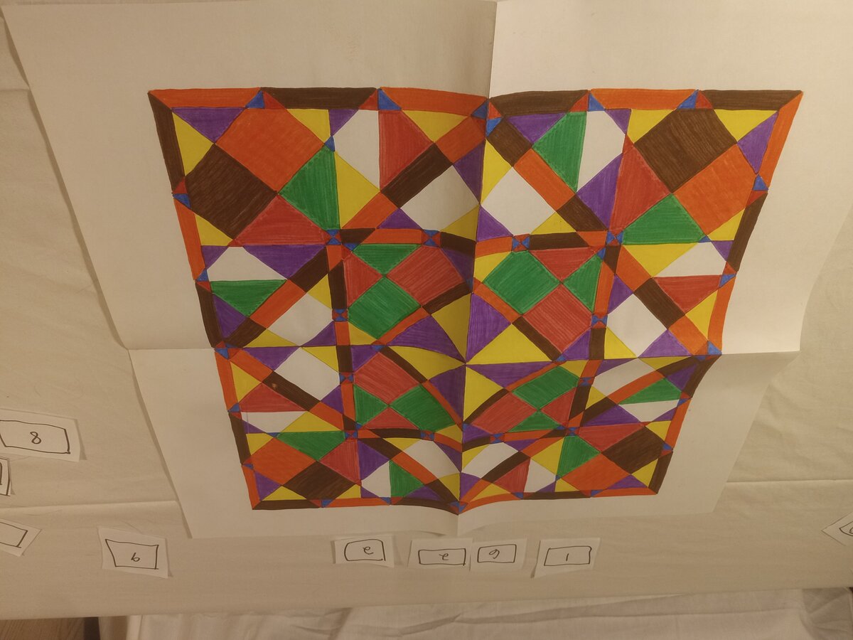 Item 1622 — QUILT PATTERN - MARKER DRAWING, picture 1 of 2