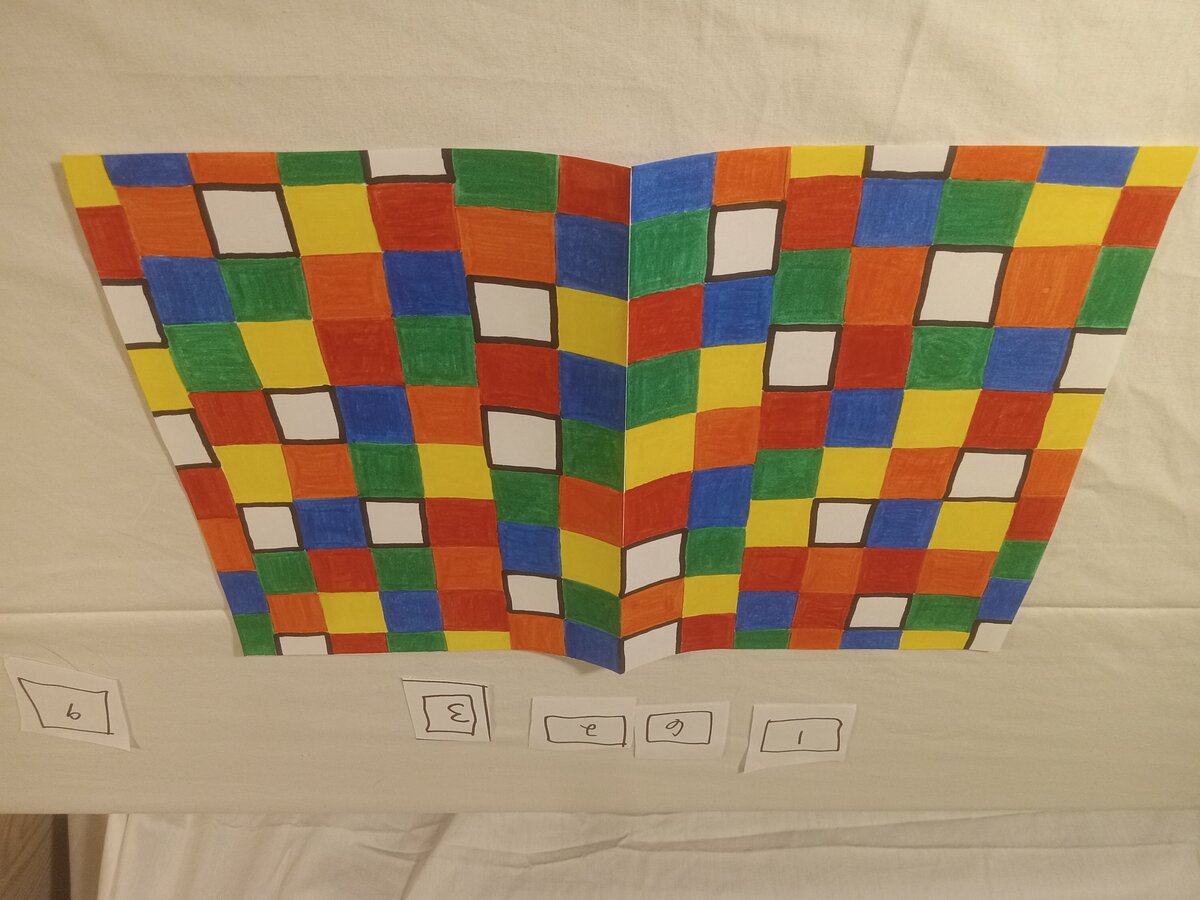 Item 1623 — Coloured Square Grid, picture 1 of 2