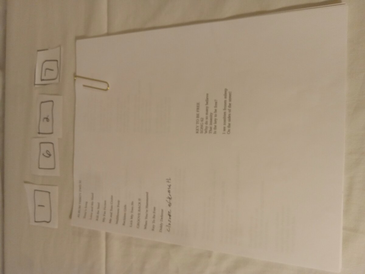 Item 1627 — Album Thirty Two Lyric Pages - Key To Be Free, picture 1 of 3