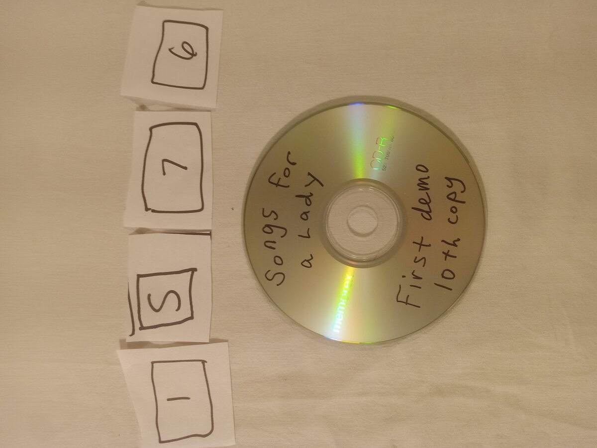 Item 1576 — SONGS FOR A LADY - FIRST DEMO CD-R, picture 1 of 2