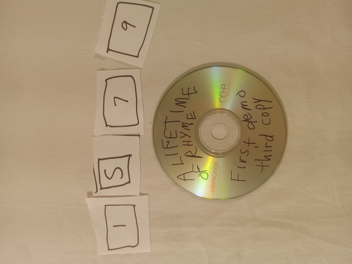 Item 1579 — A LIFETIME OF RHYME - FIRST DEMO CD-R, picture 1 of 2