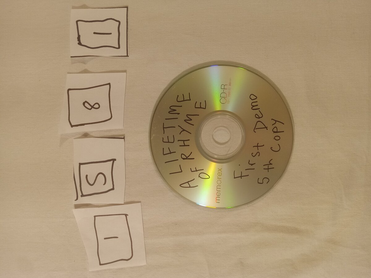 Item 1581 — A LIFETIME OF RHYME - FIRST DEMO CD-R, picture 1 of 2