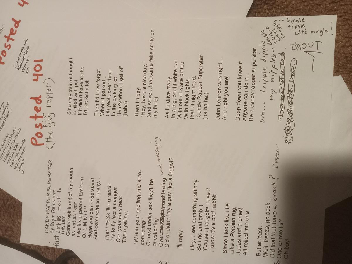 Item 1598 — T-SHIRT SLOGAN SHEETS - 10 HANDWRITTEN PAGES, picture 22 of 26