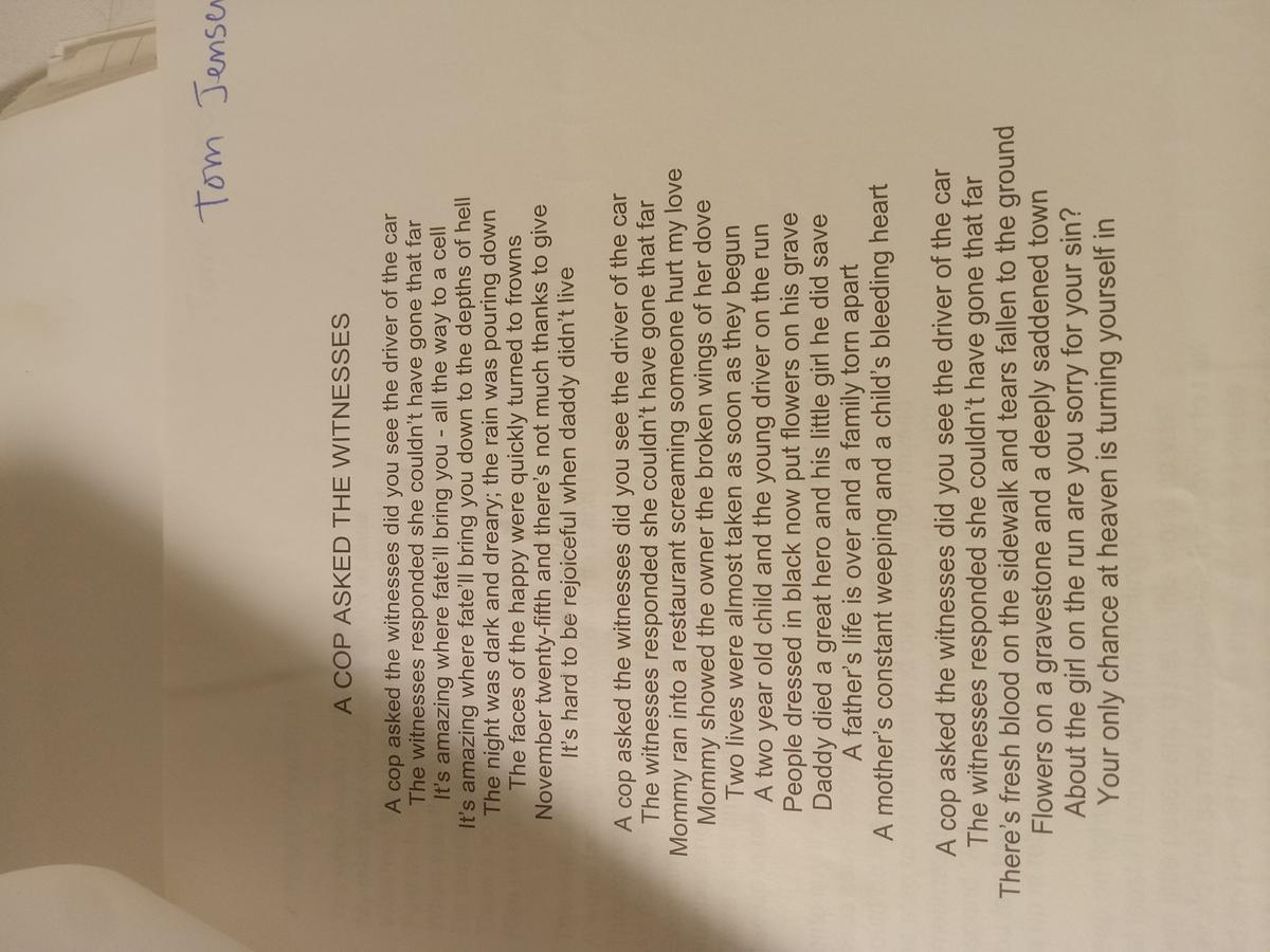 Item 1594 — Red-Circled Typed Lyric Pages And Poetry Competition Entry, picture 27 of 33