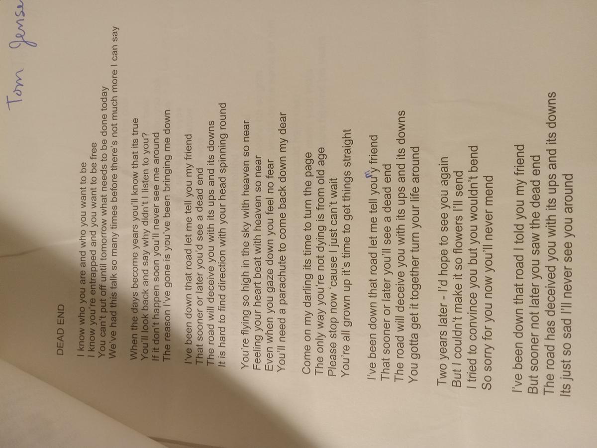 Item 1594 — Red-Circled Typed Lyric Pages And Poetry Competition Entry, picture 30 of 33